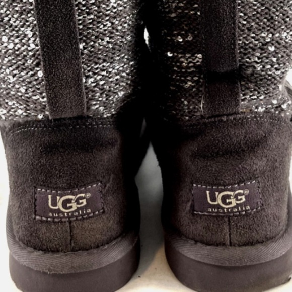 UGG Australia 1006711 Camaya Sequin Gray Winter Boot Shoes Sz 9 Women - Picture 7 of 9